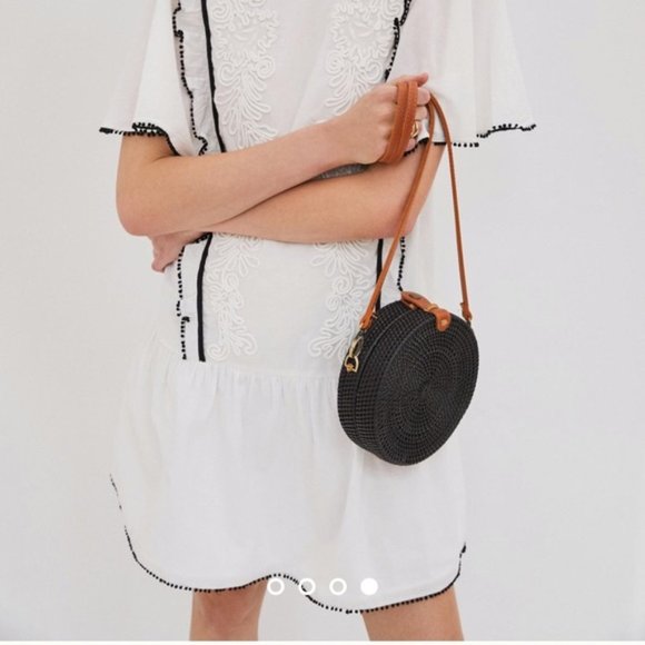 Joan Ruffle White Black Anthropologie Seen Worn Kept Mini Dress - Picture 2 of 13